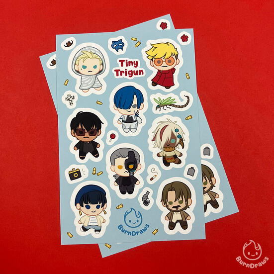 Tiny Trigun: Stampede Stickersheet