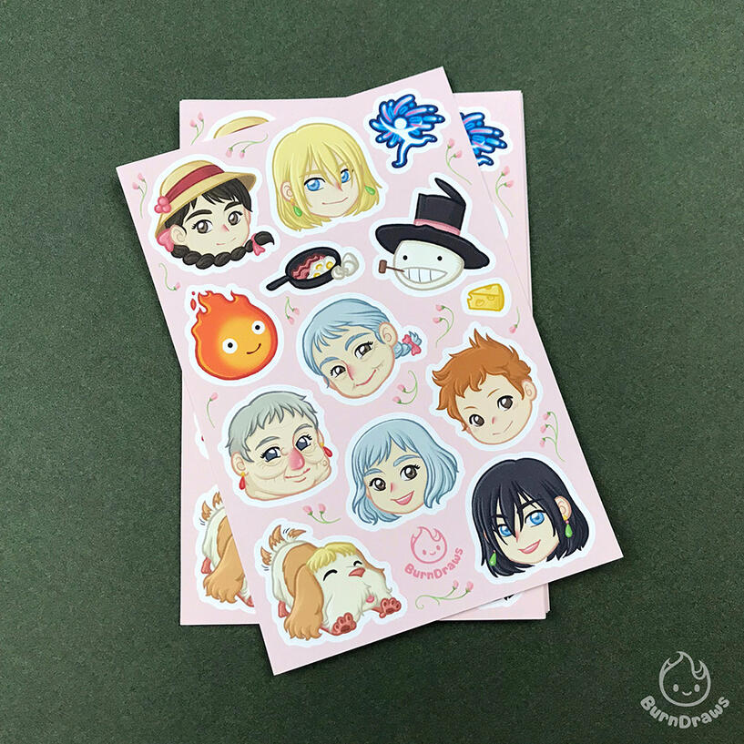 Howl's Moving Castle Stickersheet