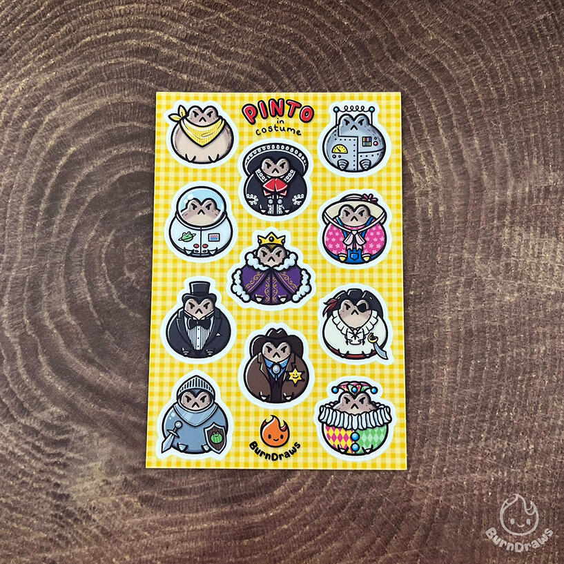 Pinto in Costume Stickersheet