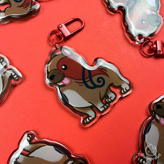 Dragon Age Mabari Keychain | 2.5&quot; Acrylic Charm