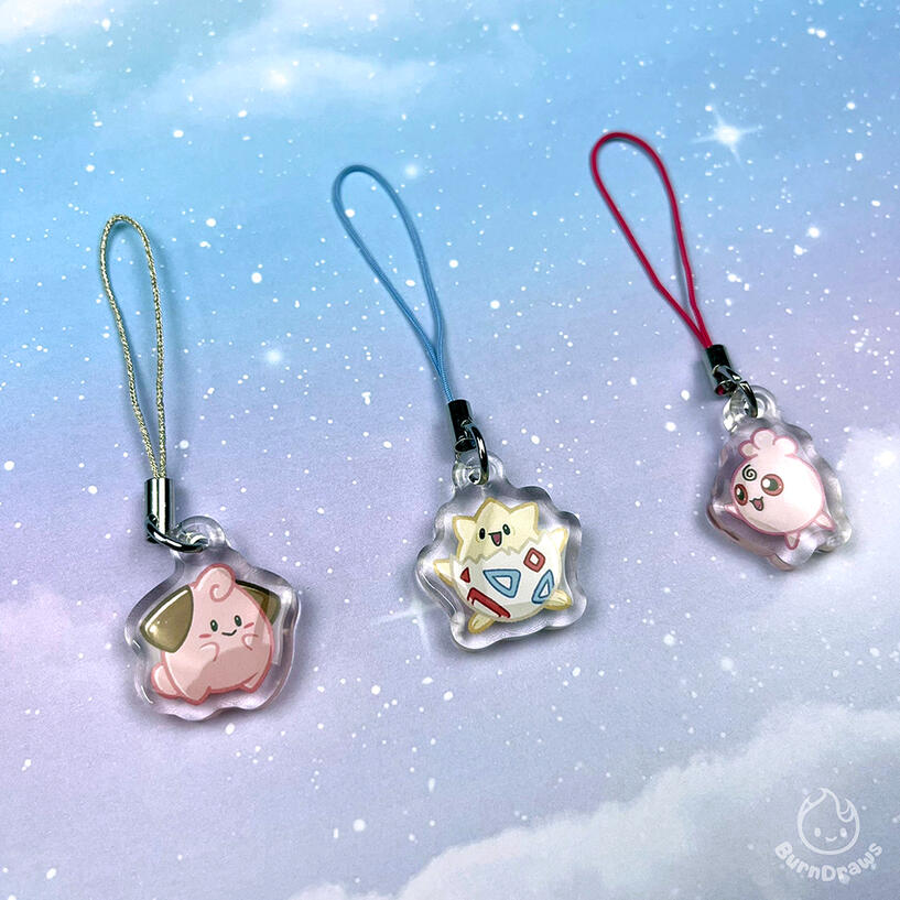 Baby Pokemon Mini Keychain | 1" Acrylic Phone Charm