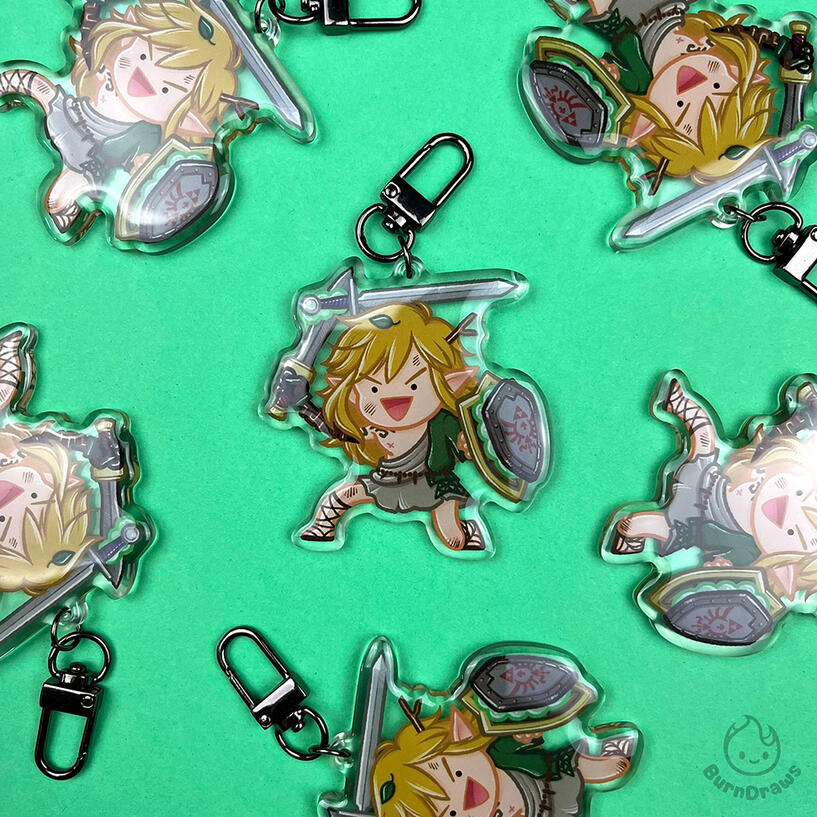 Zelda TOTK Link Keychain | 2.5" Acrylic Charm