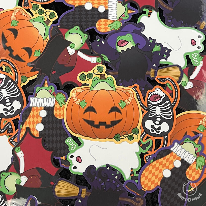 Miscellaneous Halloween Bean the Frog Stickers