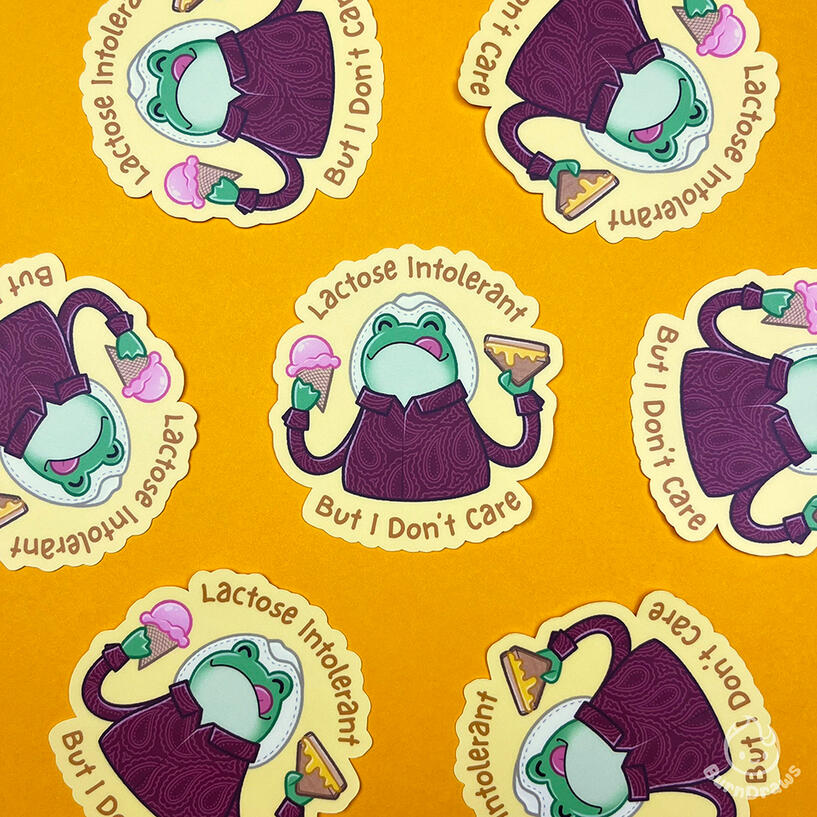 3" Bean Lactose Intolerant Sticker