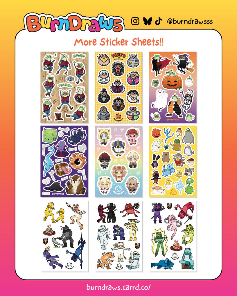 Catalog: Sticker Sheets Part 2
